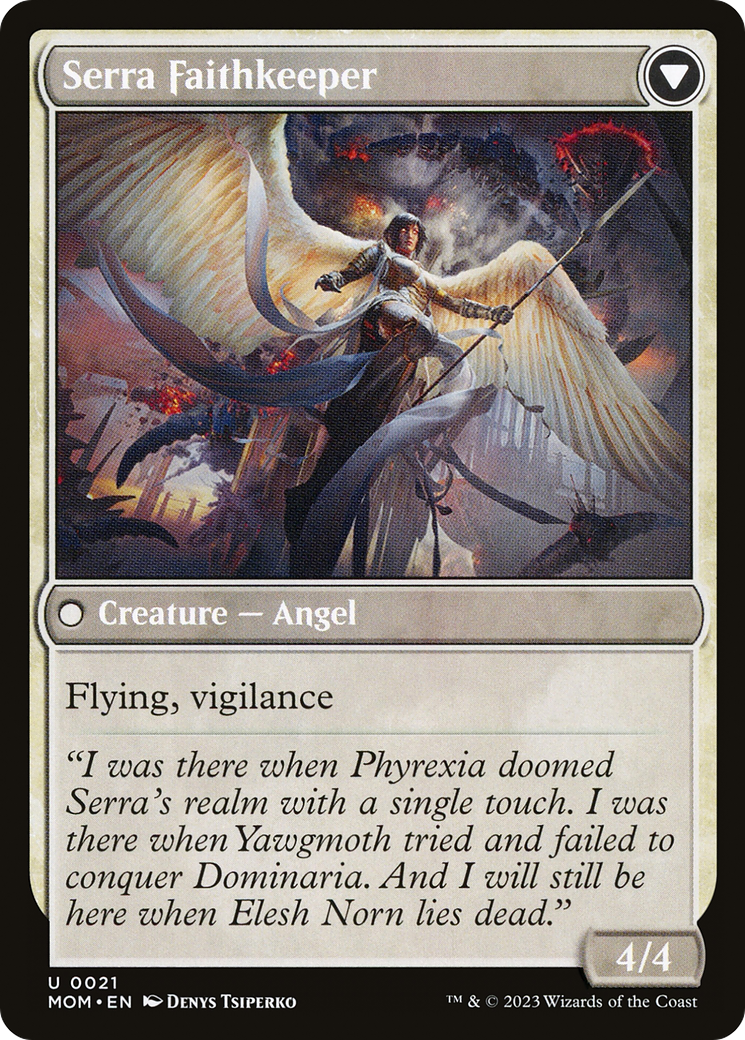 Invasion of Dominaria // Serra Faithkeeper (MOM-021) (Foil)