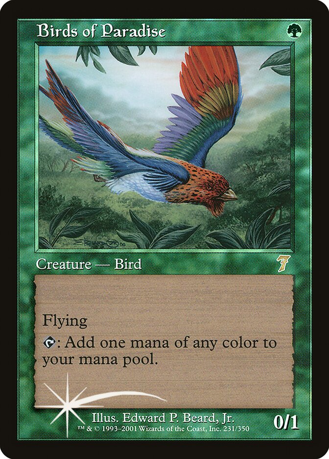 Birds of Paradise (7ED-231★) (Foil)