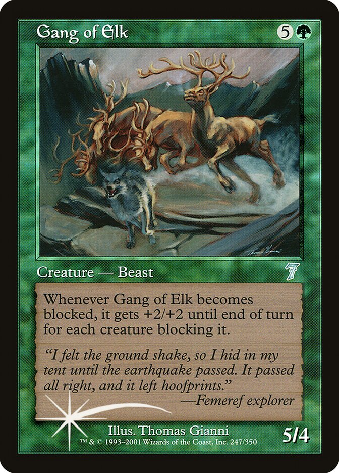 Gang of Elk (7ED-247★) (Foil)