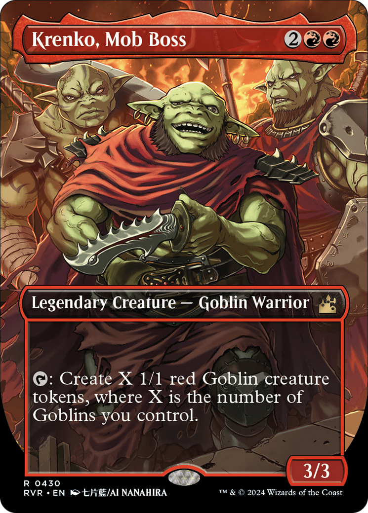 Krenko, Mob Boss (RVR-430) (Borderless) (Foil)
