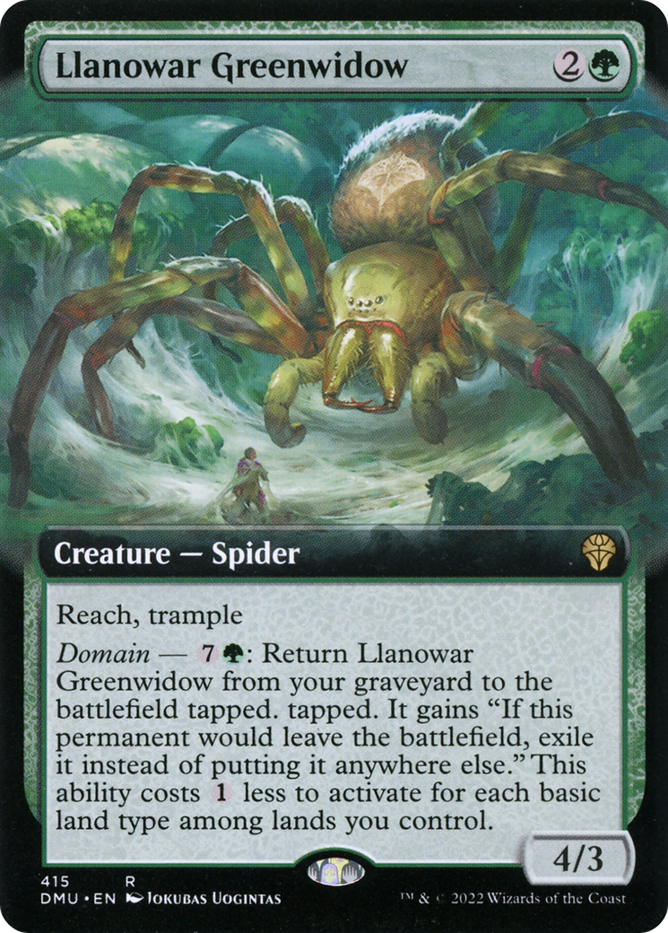 Llanowar Greenwidow (DMU-415) (Extended Art)