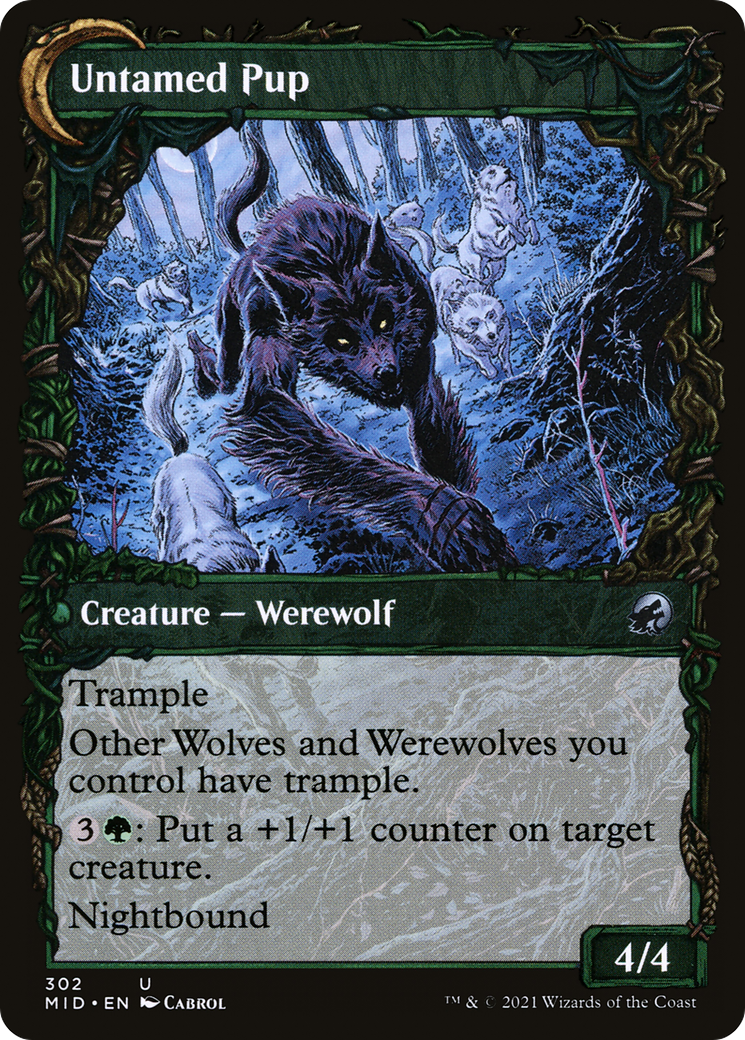 Hound Tamer // Untamed Pup (MID-302) (Showcase) (Foil)