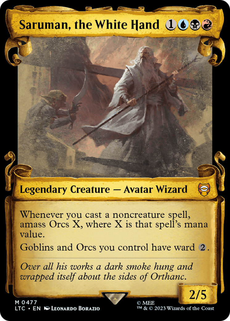 Saruman, the White Hand (LTC-477) (Showcase) (Scroll) (Foil)