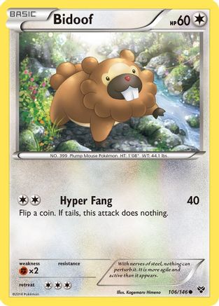 Bidoof (XY-106) (Reverse Holofoil)