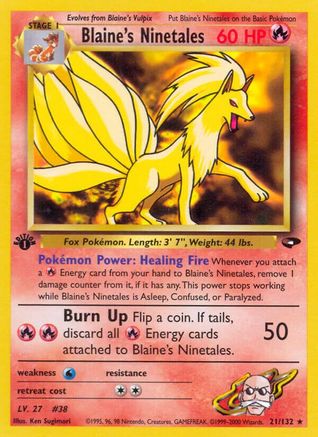 Blaine's Ninetales (G2-021) (1st Edition)