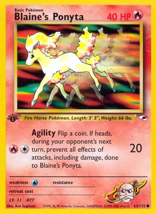 Blaine's Ponyta (G1-063) (1st Edition)