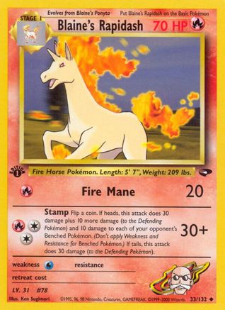 Blaine's Rapidash (G2-033) (Unlimited)