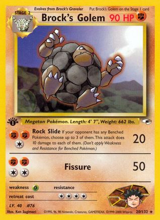 Brock's Golem (G1-020) (1st Edition)