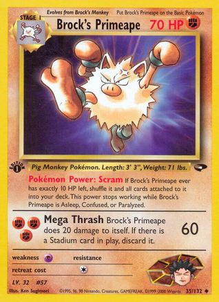 Brock's Primeape (G2-035) (1st Edition)