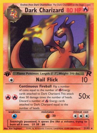 Dark Charizard (21) (TR-021) (1st Edition)