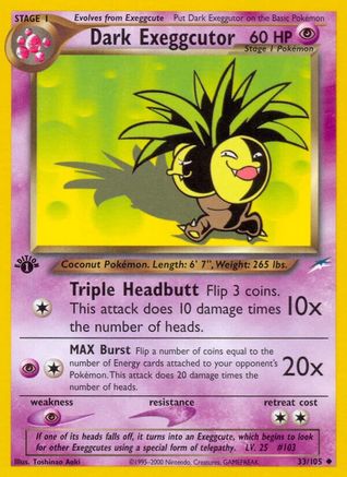 Dark Exeggcutor (N4-033) (1st Edition)