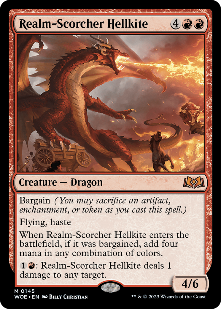 Realm-Scorcher Hellkite (WOE-145) (Foil)