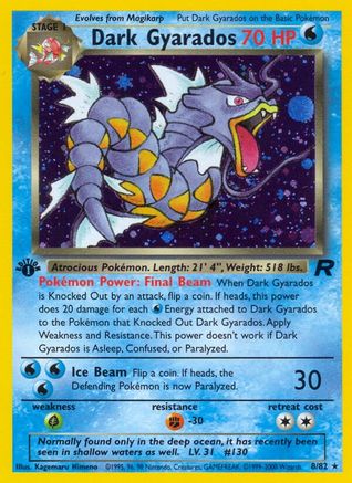 Dark Gyarados (8) (TR-008) (1st Edition Holofoil)