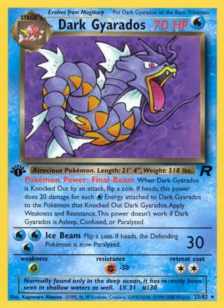Dark Gyarados (25) (TR-025) (1st Edition)