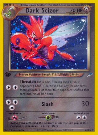Dark Scizor (N4-009) (1st Edition Holofoil)
