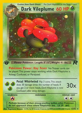 Dark Vileplume (13) (TR-013) (Unlimited Holofoil)