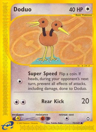 Doduo (AQ-073) (Reverse Holofoil)