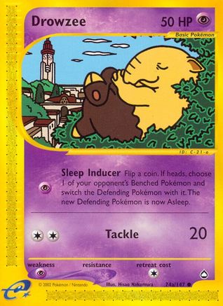 Drowzee (74a) (AQ-074a) (Reverse Holofoil)