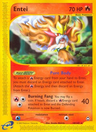 Entei (AQ-010) (Reverse Holofoil)