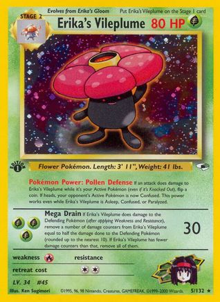 Erika's Vileplume (G1-005) (1st Edition Holofoil)