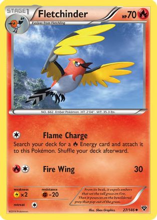 Fletchinder (XY-027) (Reverse Holofoil)