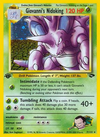 Giovanni's Nidoking (G2-007) (1st Edition Holofoil)