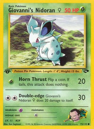 Giovanni's Nidoran F (G2-075) (1st Edition)