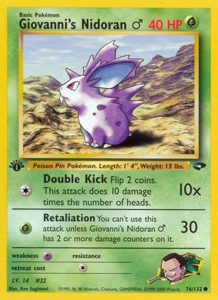 Giovanni's Nidoran M (G2-076) (1st Edition)