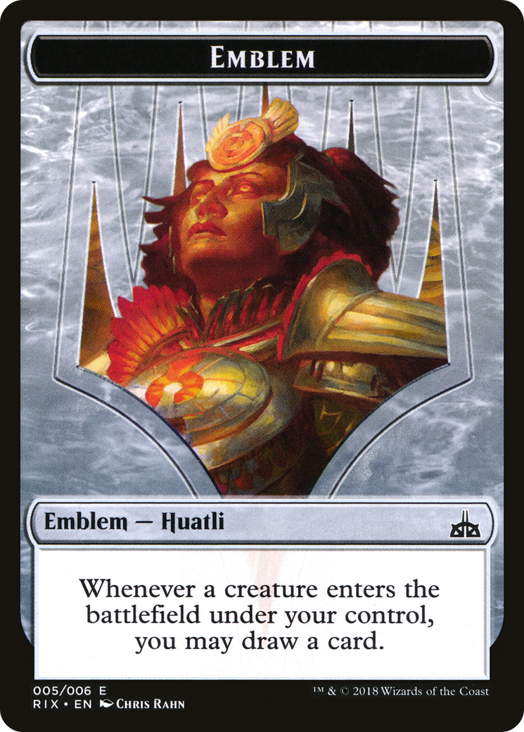 Huatli, Radiant Champion Emblem (RIX-005)
