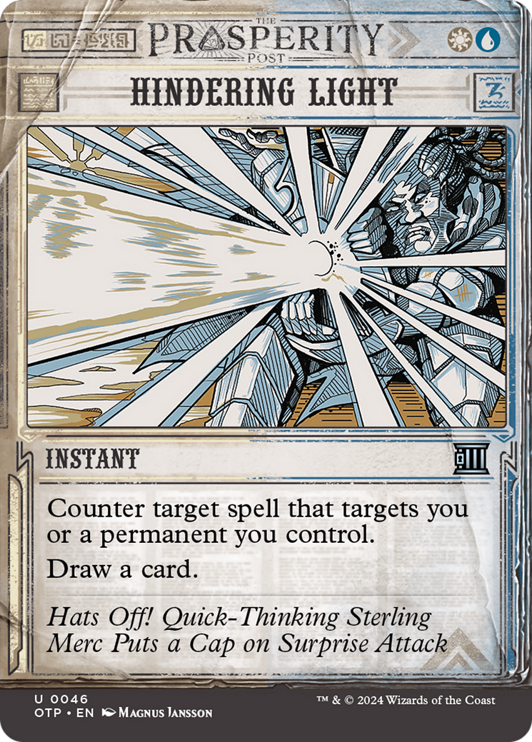 Hindering Light (OTP-046) (Showcase) (Borderless) (Foil)