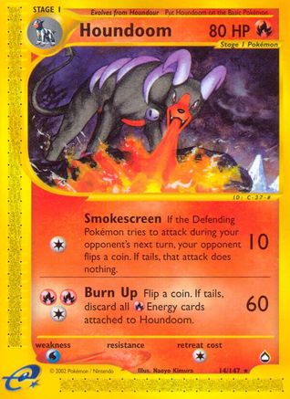 Houndoom (14) (AQ-014) (Reverse Holofoil)
