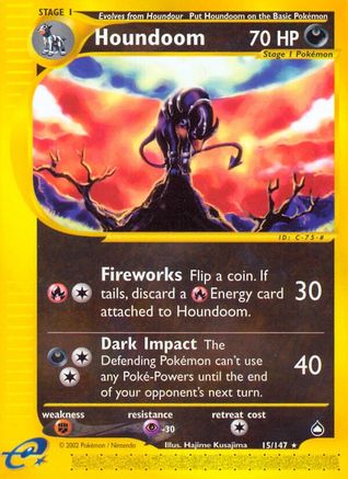 Houndoom (15) (AQ-015) (Reverse Holofoil)