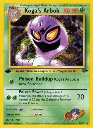 Koga's Arbok (G2-025) (1st Edition)