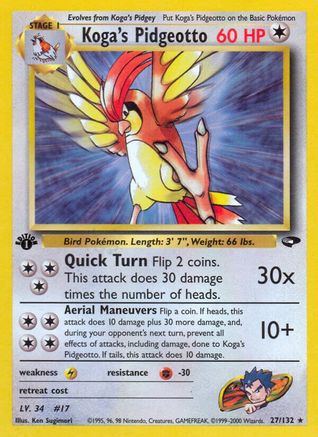 Koga's Pidgeotto (G2-027) (1st Edition)