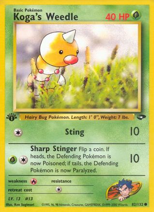 Koga's Weedle (G2-082) (1st Edition)