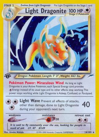 Light Dragonite (N4-014) (1st Edition Holofoil)