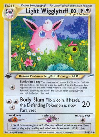 Light Wigglytuff (N4-054) (1st Edition)