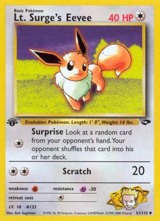 Lt. Surge's Eevee (G2-051) (1st Edition)