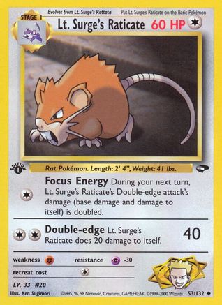 Lt. Surge's Raticate (G2-053) (Unlimited)