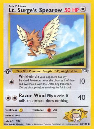 Lt. Surge's Spearow (83) (G1-083) (Unlimited)