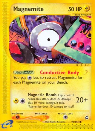 Magnemite (91) (AQ-091) (Reverse Holofoil)