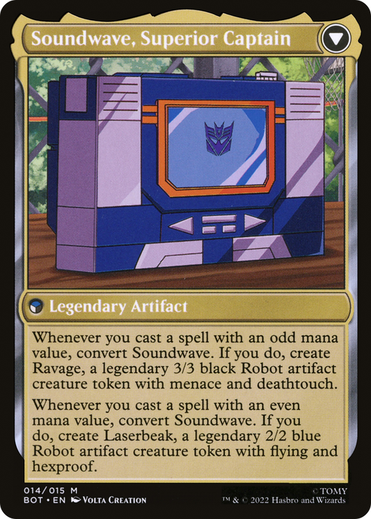 Soundwave, Sonic Spy // Soundwave, Superior Captain (BOT-014) (Foil)
