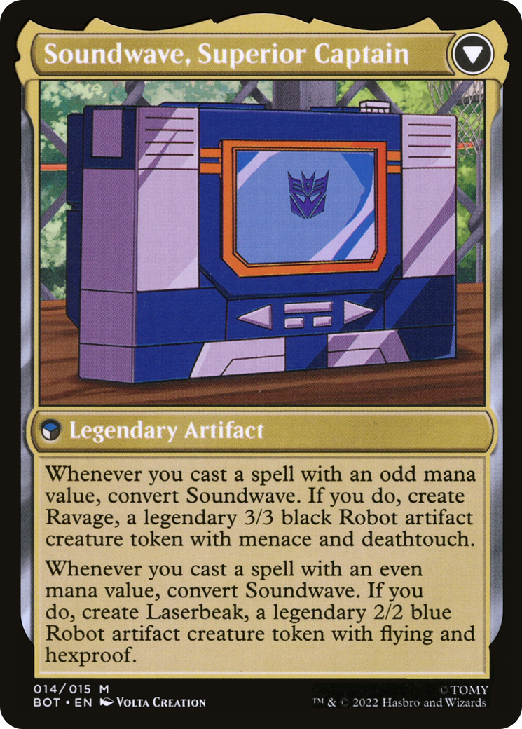 Soundwave, Sonic Spy // Soundwave, Superior Captain (BOT-014)