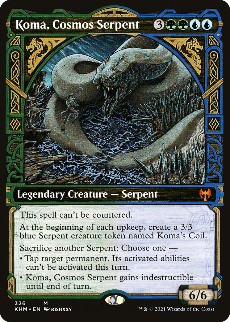Koma, Cosmos Serpent (KHM-326) (Showcase) (Foil)