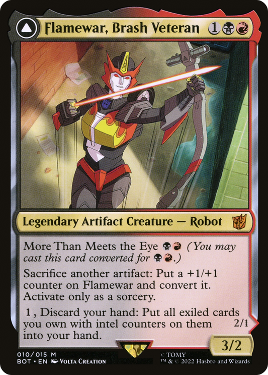Flamewar, Brash Veteran // Flamewar, Streetwise Operative (BOT-010) (Foil)