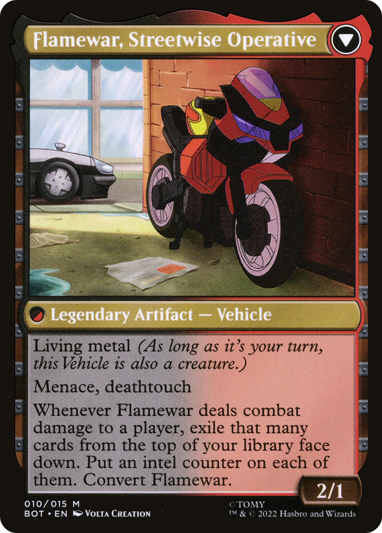 Flamewar, Brash Veteran // Flamewar, Streetwise Operative (BOT-010) (Foil)
