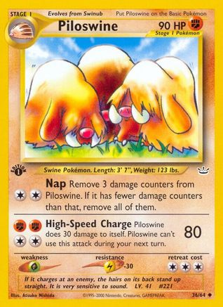 Piloswine (N3-036) (1st Edition)