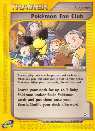 Pokemon Fan Club (AQ-130) (Reverse Holofoil)