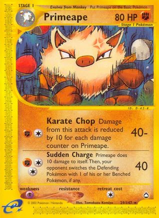 Primeape (AQ-029) (Reverse Holofoil)