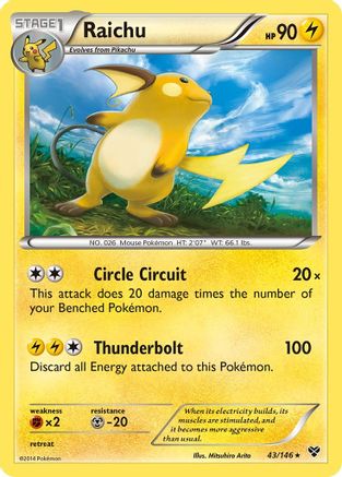 Raichu (XY-043) (Reverse Holofoil)